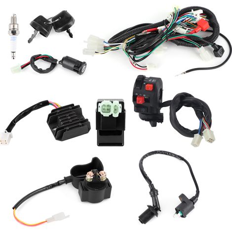 Elektrostarter-Motorkabelbaum-Set, Zubehör passend für GY6 125cc 150cc Quad Bike ATV (1/5)