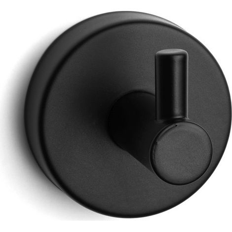 Appendino bagno in acciaio inox finitura nero opaco 6cm  MIRA-N kamalu