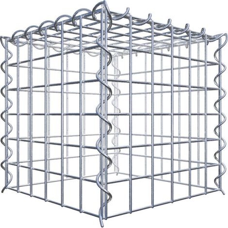 Gabiondeco - Gabion - Element de prolongation en hauteur 30 cm x 30 cm x 30 cm (L x H x P). maille 5 x 5 cm. Spirale. Attention : il manque une grille - Made in Germany (1/5)