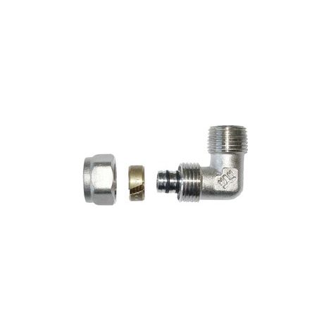 Codo de 90° para PEX/PEX con rosca interna de 1/2162 y inserto de aluminio. - H/PA-06-002
