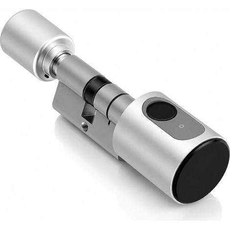 Cylindre de serrure électronique intelligent 60 mm (30/30), reconnaissance d'empreintes digitales, 2 clés physiques, carte à puce, Bluetooth, télécommande Life/Tuya App, remplacement du cylindre de se (1/5)