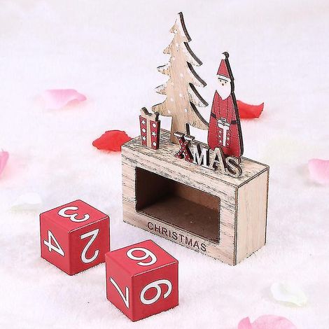 Calendrier perpétuel de bureau en bois décoré d'un élan, accessoire de bureau chic, chiffres pour la maison ou le bureau (1/3)