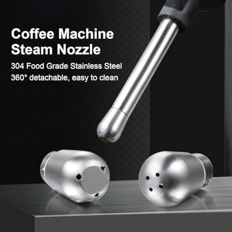 Buse ¨¤ Vapeur en Acier Inoxydable 304, 3 Trous, Compatible avec Machines ¨¤ Caf¨, Accessoire de Remplacement pour Moussage du Lait et Cappuccino (1/3)