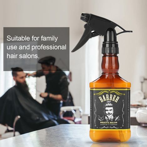 Flacon pulvérisateur rétro 300ML pour soins cheveux - Vaporisateur capillaire vintage marron rechargeable (1/5)