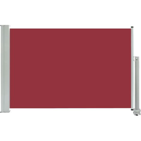 Tenda da sole laterale retrattile/schermo privacy per patio giardino terrazza balcone 60 x 300 cm rosso 020007393