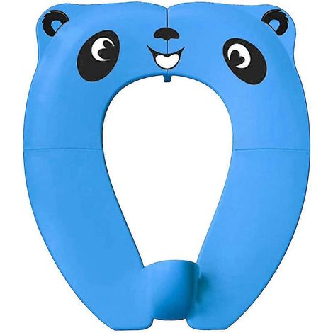 Tragbarer Toilettensitz für Babys und Kleinkinder, faltbar, ideal für Reisen und Ausflüge-blue
