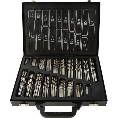 Geko Kit de 170 piezas brocas HSS con recubrimiento de titanio (1/3)