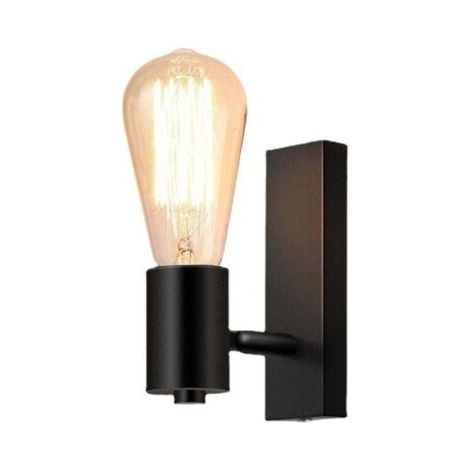 Wandleuchte, Vintage Beleuchtung, Retro Design Wandstrahler, Verstellbar & Schwenkbar, E27 Fassung, 60 Watt max, Leuchtmittel nicht enthalten, Innenbeleuchtung Wohnzimmer, Esszimmer, Flur, Schwarz