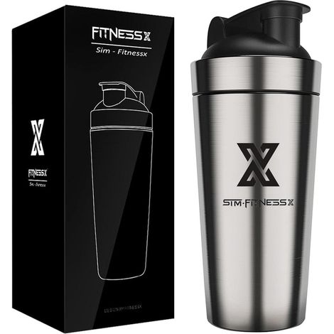 Edelstahl Shaker 700ml Sport Fitness Yoga Gym Mixer Bottle Vacuum (1/5)