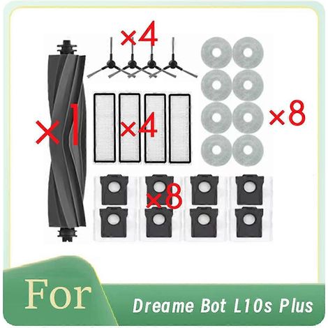 25-teiliges Set für den Dreame Bot L10s Plus Saugroboter: Hauptbürste, Filter, Staubbeutel und langlebiges Ersatzzubehör (1/5)