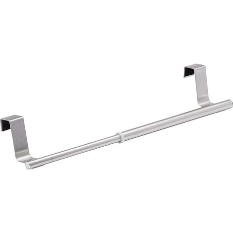 Barre porte-serviettes télescopique en acier inoxydable - Argent mat (1/5)