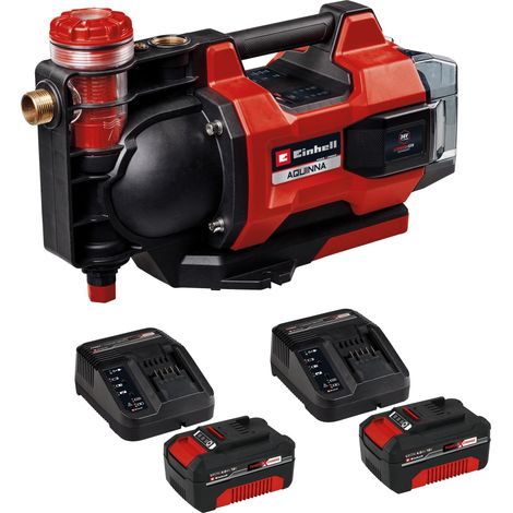 Einhell – Pompe de surface sans fil 36V – Débit 3800L/h – Hauteur de refoulement max 36m – Modes ECO et BOOST – 2 batteries 18V incluses