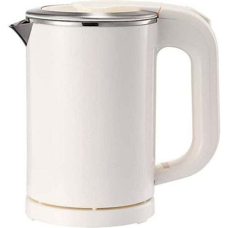 Portable Electric Kettle - 0.5L Small Stainless Steel Travel Kettle - Quiet & Cold Touch Quick Boiler - Great for Travel Boiling Water, Coffee, Tea (White MUMU) (1/4)