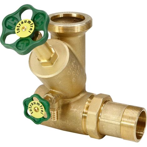 Schlösser Abzweig-T-Ventil, Freistromventil mit nichtsteigender Spindel, DN 40, Eingang 2", oberer Ausgang 2 3/4"