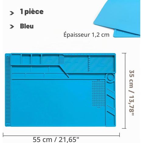 Welding Mat, 55 x 35 cm Silicone Magnetic Welding Mat, Magnetic Repair Mat, Workbench Mat with Thermal Insulation for Soldering and Electronics (1/3)