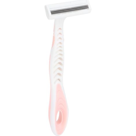 Rasoir féminin de voyage en acier inoxydable rose - Épilation douce et précise (1/5)