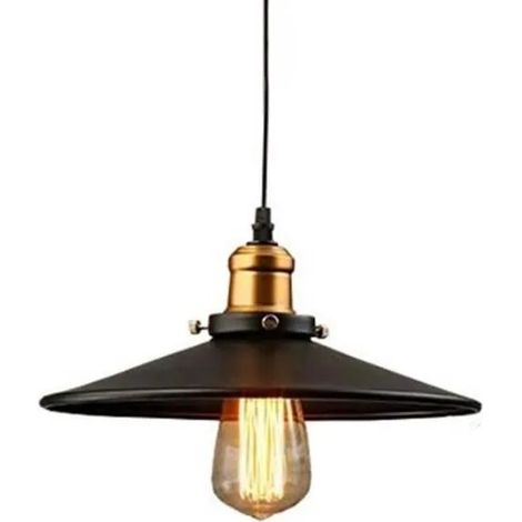 Lustre Suspension Vintage en Métal Plafonnier Luminaire Style Industrielle pour Salon Chambre (1/4)