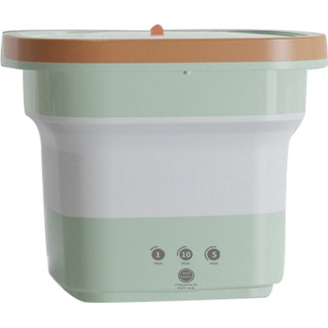 Machine à laver pliable à 3 vitesses de minuterie, grande capacité de 4,5 L avec bac de récupération, idéale pour les voyages (CN 100-240 V). (1/5)