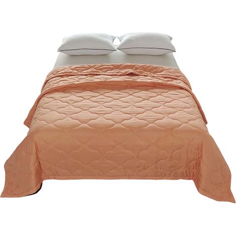 Couette été coton lavé imprimé, king size, respirante, matelassée, lavable toutes saisons