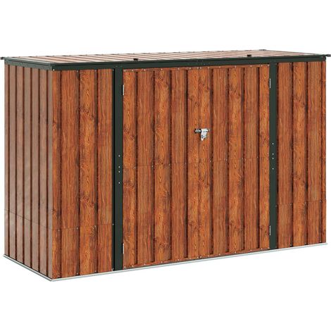 Scatola di Stoccaggio per Giardino Marrone 214 x 82 x 132 cm vidaXL