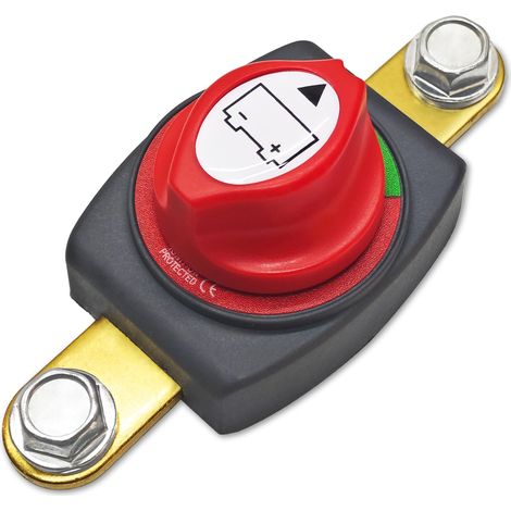 Interruttore di disconnessione batteria 12V/48V 275A, verticale negativo, per barche, camper, auto, camion, rimorchi, ATV, batterie pesanti, interruttore emergenza