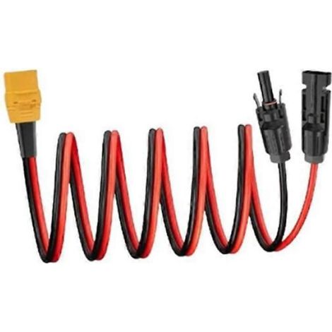 Câble Adaptateur Xt90 Femelle - 1 m - 10 AWG - Pour Panneau Solaire et Station Alimentation Portable - 1 Pièce (1/5)