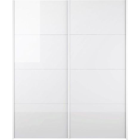 Veto Kleiderschrank 2 Türen breite 182 cm, weiss und weiss hochglanz.