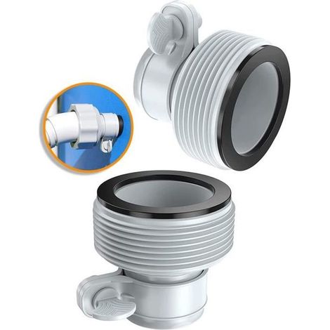 1 adattatore per tubo da piscina, da 38 mm a 2 pollici, raccordo di conversione per filtrazione, manutenzione stagionale, piscine fuori terra e interrate. (1/5)