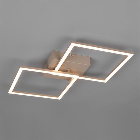 Reality LED-Deckenleuchte Trail warm beige schwenkbar 60 x 35,2 cm