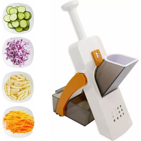 Mandolina Affetta Verdure Manuale con Spessore Regolabile Affettatrice Taglia Verdure Multifunzione affetta Taglia trita Julienne Vari colori (1/4)