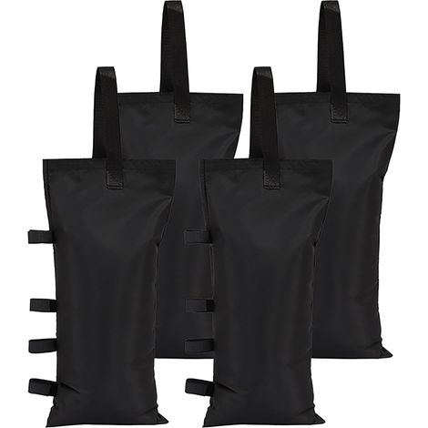 Lot de 4 sacs de sable robustes pour tonnelle Poids de tente en tissu Oxford pour auvent escamotable étal de marché et parasol de terrasse Ancrages de pieds coupe-vent (1/5)