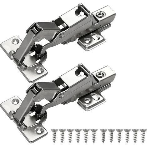 Kitchen Cabinet Hinges 165 Degree Folding Cabinet Hinges Silent Folding Cabinet Hinges with Fixing Screws, Full Overlap Cabinet Door Hinges (1/4)