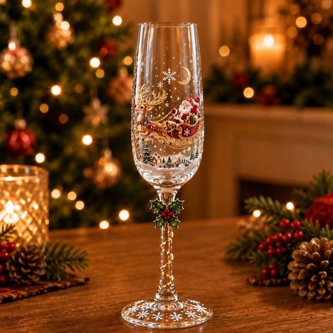 Verre à Vin Décoratif Père Noël Modèle C Motif 3D Cartoon Table de Fête 200 g – Livraison gratuite