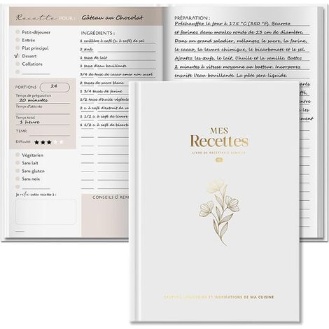 A5 Recipe Book with Table Substitutes, Grey (1/5)