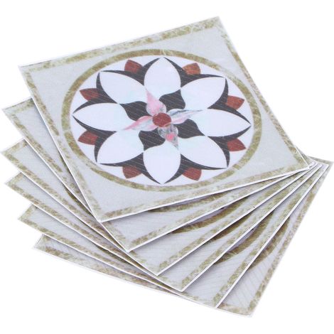 Lot de 20 autocollants de sol résistants à l'usure et à l'eau, pour la décoration de votre salon ou couloir. Autocollants diagonaux pour carrelage. (1/5)
