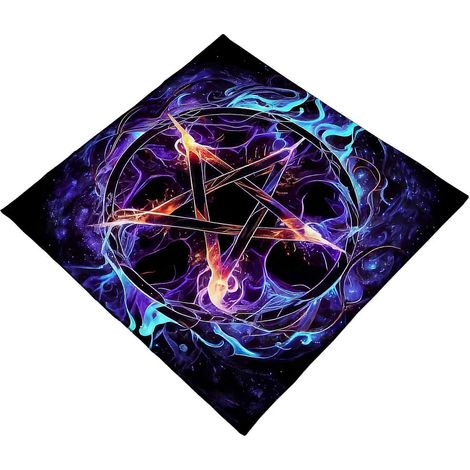 Nappe carrée pour autel, décorations de divination, autel multifonctionnel, tarot, 50 x 50 cm (1/5)