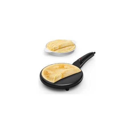 Crepiere Electrique, Crepiere Electrique antiadhésif, machine à roti portable 600W pour la maison, poignée cool-touch avec bol alimentaire, nettoyage facile (1/5)