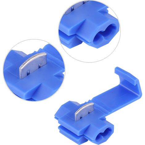 50 connecteurs rapides à vis bleus, clips d'épissure de fil, 0,72-2,5 mm², lot de 50 pièces (1/5)