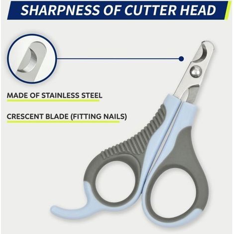 Coupe-ongles pour animaux 1 pièce - Blanc et bleu - Convient aux chats, chiots, chatons HBCL (1/4)