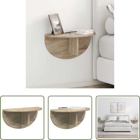 Holzregal - Wandregal Sonoma-Eiche 48 x 24 x 24 cm Holzwerkstoff (1/5)