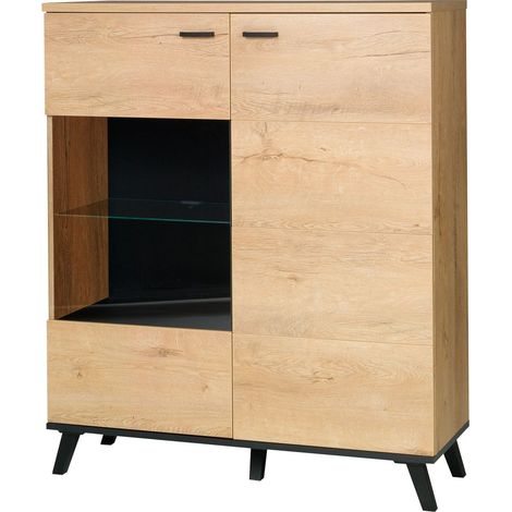 Buffet Talsere 103 , 121x101cm, Le nombre de portes: 240cm, Stratifié, Verre