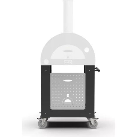 Base per Forno Nano One Alfa Forni con Gambe Ruote e Pannello Bombola Legna - Colore: Black (1/2)