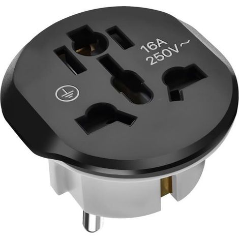 Adaptateur de voyage universel AVIZAR - EU vers UK / AU / USA / CN - Compact et léger (1/4)