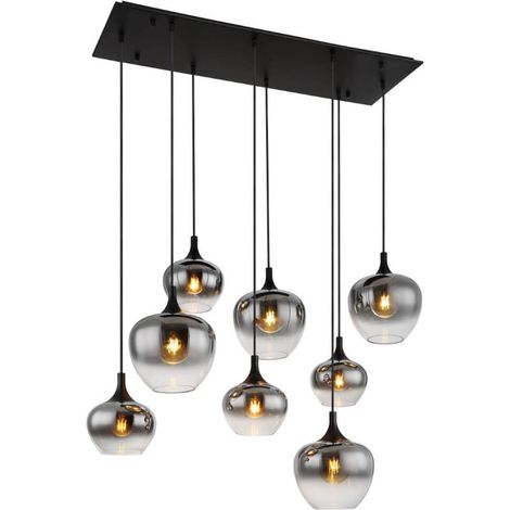 Lampe suspendue droite Maxy 8 lumières - 15548-8H