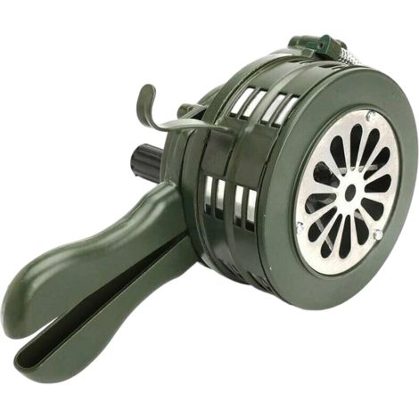 Main Crank Klaxon Sirène Portable 110dB Manuel Actionné Métal Alarme Air Raid Urgence Sécurité Alarme (1/5)