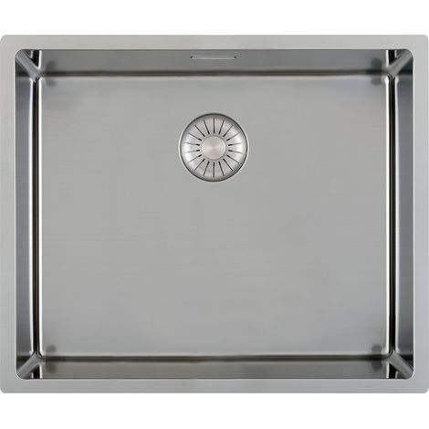 Solido 3D-Spüle CAPP55R10 Edelstahl Spülbecken - Integral-Siebkorbüberlaufventil - 590x440mm