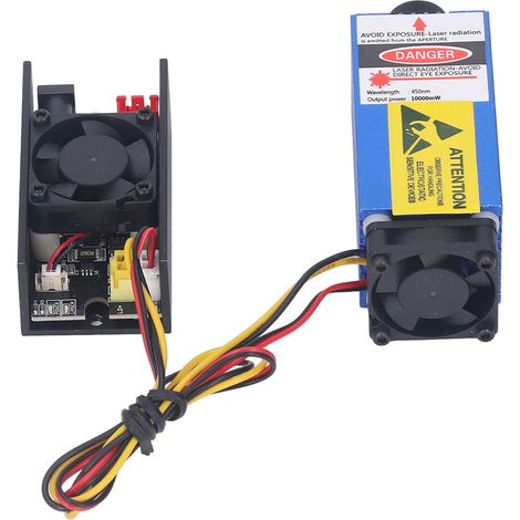 12V 10W Gravierlasermodul, fokussierbar, blaues Licht, einstellbares Fokussierlasermodul für 3018 (1/5)