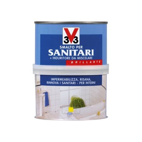 V33 SMALTO P/SANITARI BICOMPON. BIANCO 0,5L X 2PZ