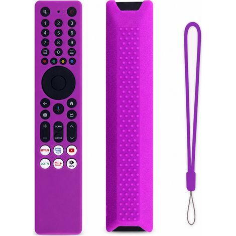 Housse en Silicone Violette pour Télécommande TV Compatible TCL RC833A, Protection Anti-Poussière (1/5)