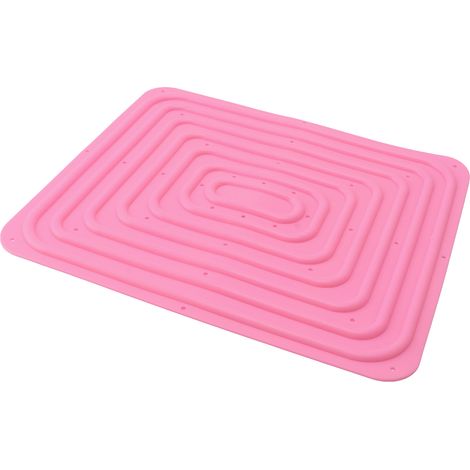 Tapis de nid de poule en silicone rose, facile à nettoyer et protecteur. (1/5)